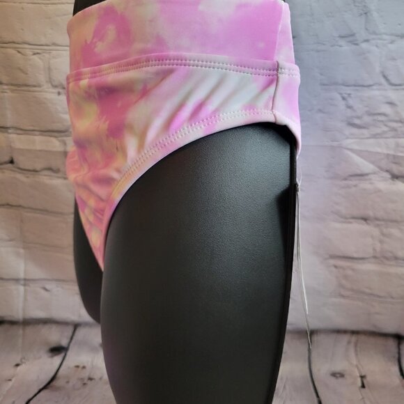 California Waves Juniors' Printed High-Waist Bikini Bottoms - Picture 2 of 3